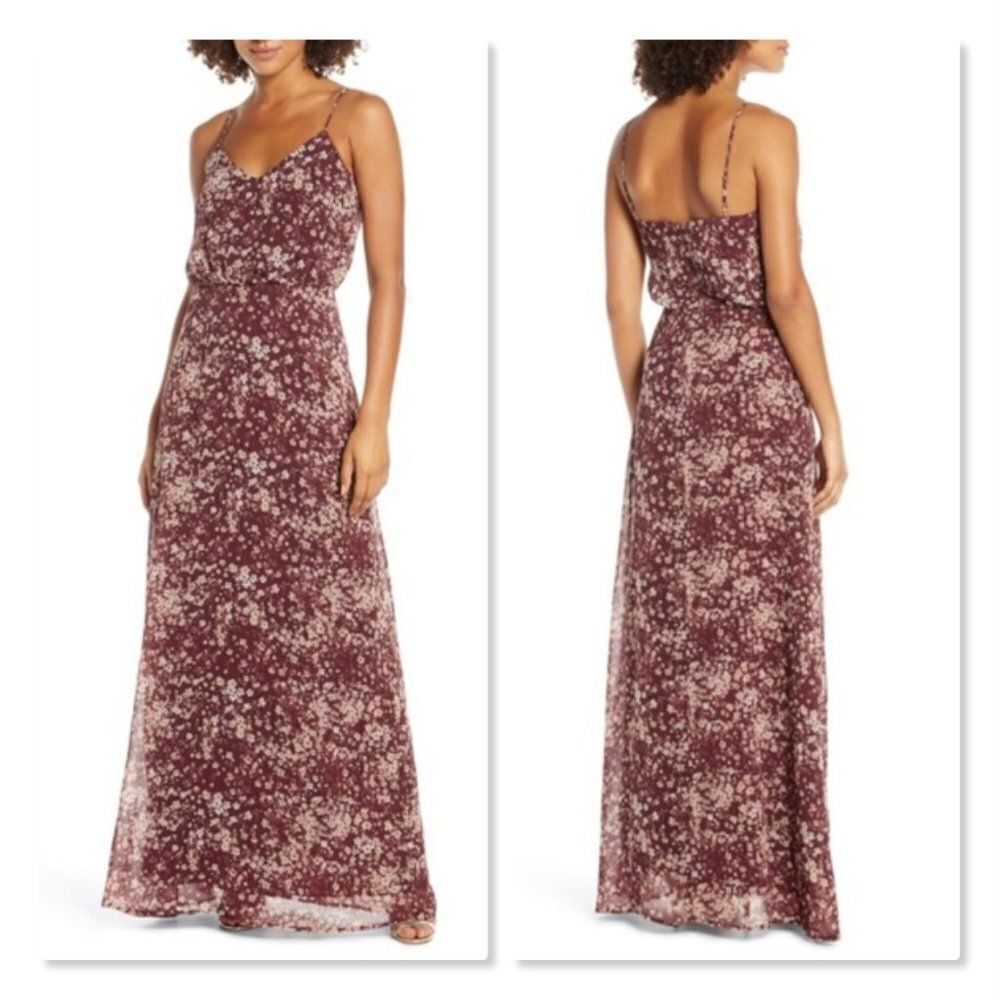 WAYF The Savannah Floral Print Blouson Gown size XS